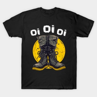 Oi Oi Oi Punk Rock Combat Boots - Skinhead Music Oi Punk T-Shirt